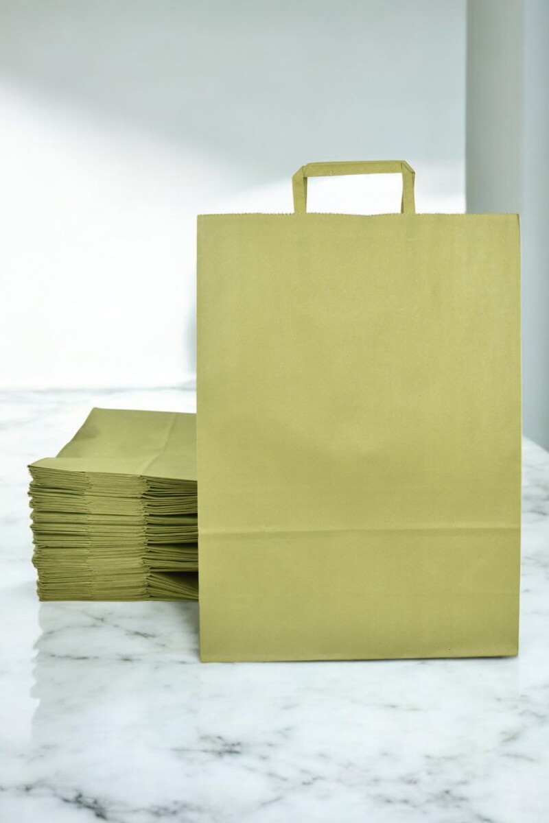 Pack x 50 - bolsa lisa 30x12x41 cm. - VERDE CARDAMOMO 
