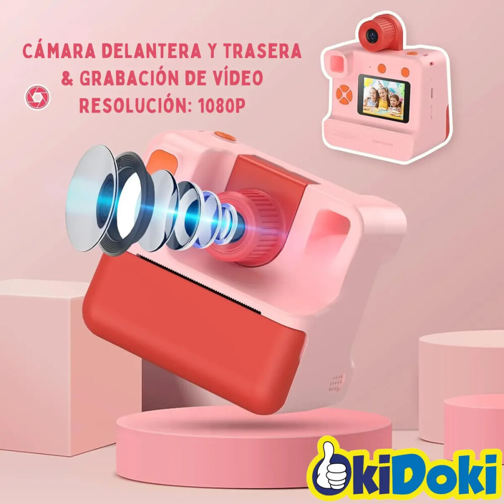 Cámara infantil con impresión instantánea Azul