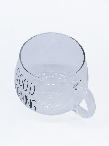 TAZA GOOD MORNING TRANSPARENTE