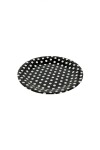 Plato 18 cm. diametro paquete x 10 NEGRO LUNARES