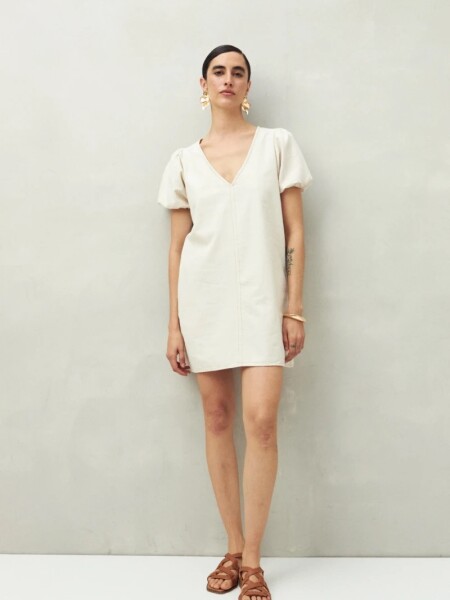 VESTIDO D.CASSIN ESC.V MANGA CRUDO
