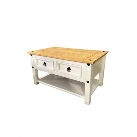 Mesa De Living 2 Cajones Blanca Herli Mesa De Living 2 Cajones Blanca Herli