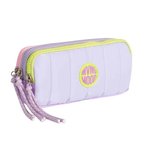 Cartuchera Mooving 3 cierres Lila
