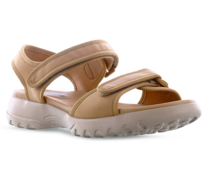 Sandalia AZAIA con velcros Beige