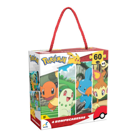 Puzzle Pokemon 4 En 1 Jca-4161 De 60 Piezas Universo Binario 001