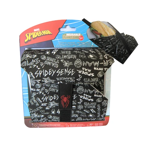 Vianda infantil plegable porta Sandwich en tela de Spiderman U