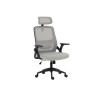 Silla Oficina Penk Ergonomica Giratoria con Apoyacabezas Gris
