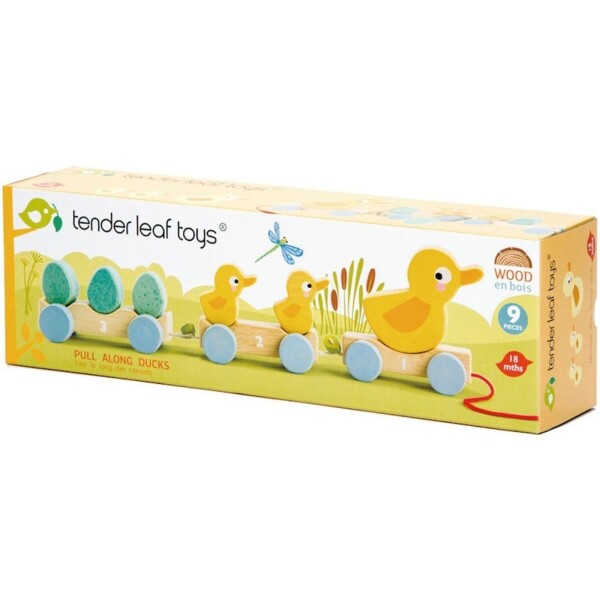 Juguete Arrastrando Patitos Tender Leaf Juego Madera Ruedas Juguete Arrastrando Patitos Tender Leaf Juego Madera Ruedas