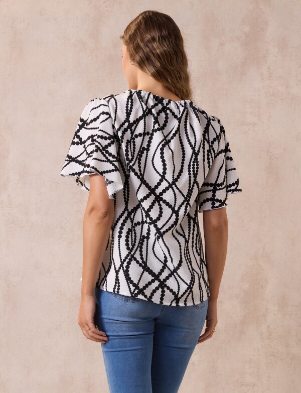 Blusa Dots NEGRO/BLANCO