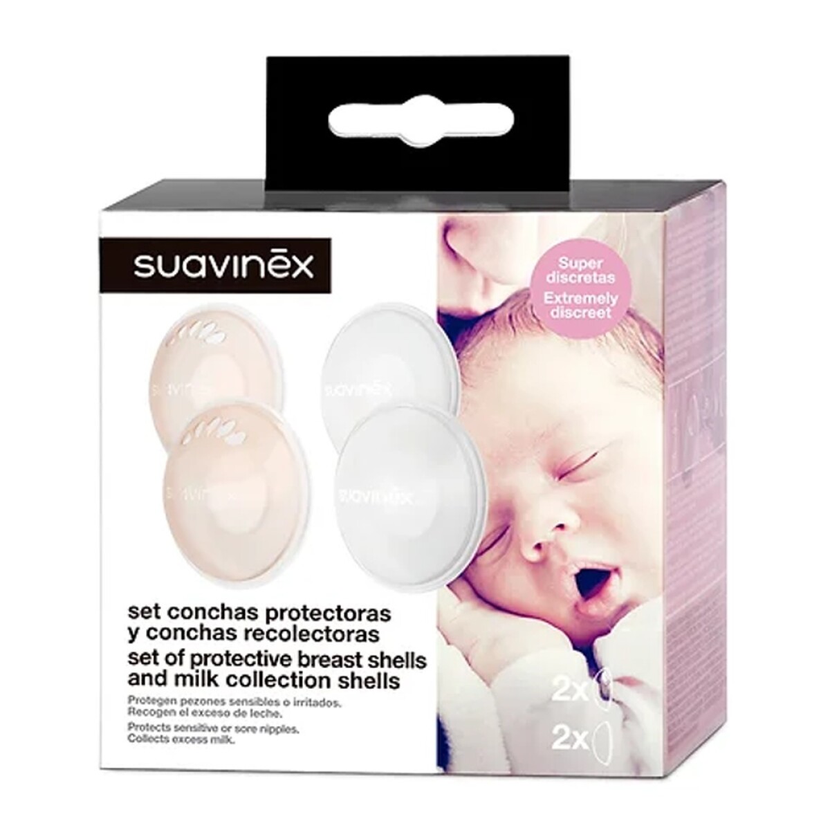Set Suavinex Lactancia Materna c/ Protectores + Recolectores - Transparente 
