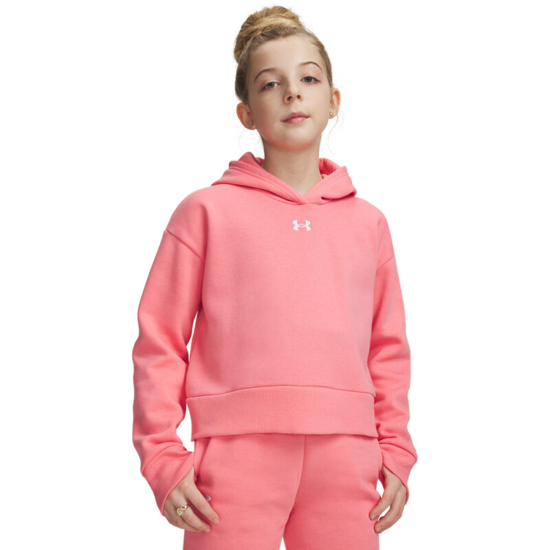 UA Rival Fleece Crop Hoodie-PNK PNK-600