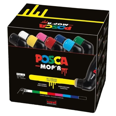 Marcadores Posca Mop´r 8 colores 3-19mm Marcadores Posca Mop´r 8 colores 3-19mm