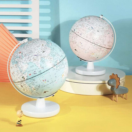 Globo terráqueo para escritorio Rosado