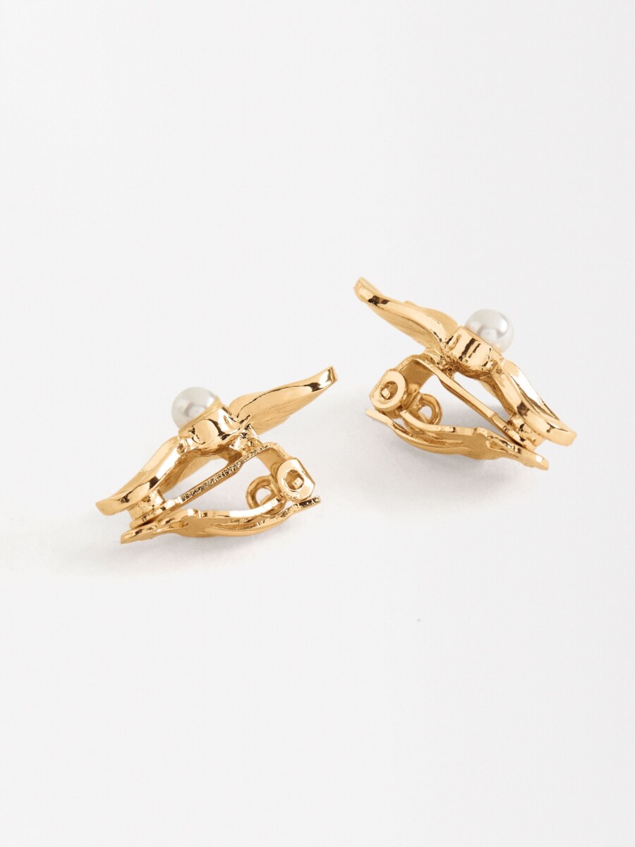 Pendientes Media Flor dorado