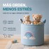 Canasto Organizador Infantil Arcoíris Tela Multiuso Bebé Celeste 1