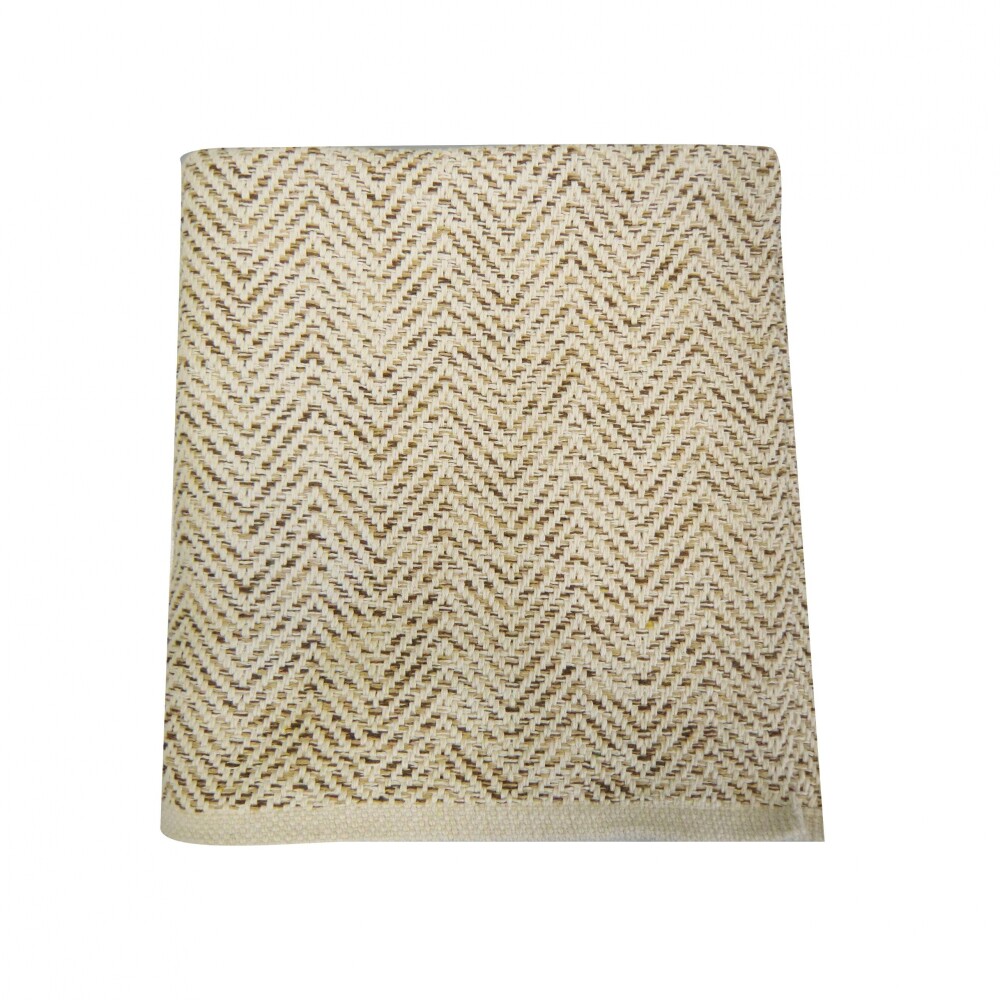 Alfombra Algodón - 70x150 - Zig Zag Beige claro
