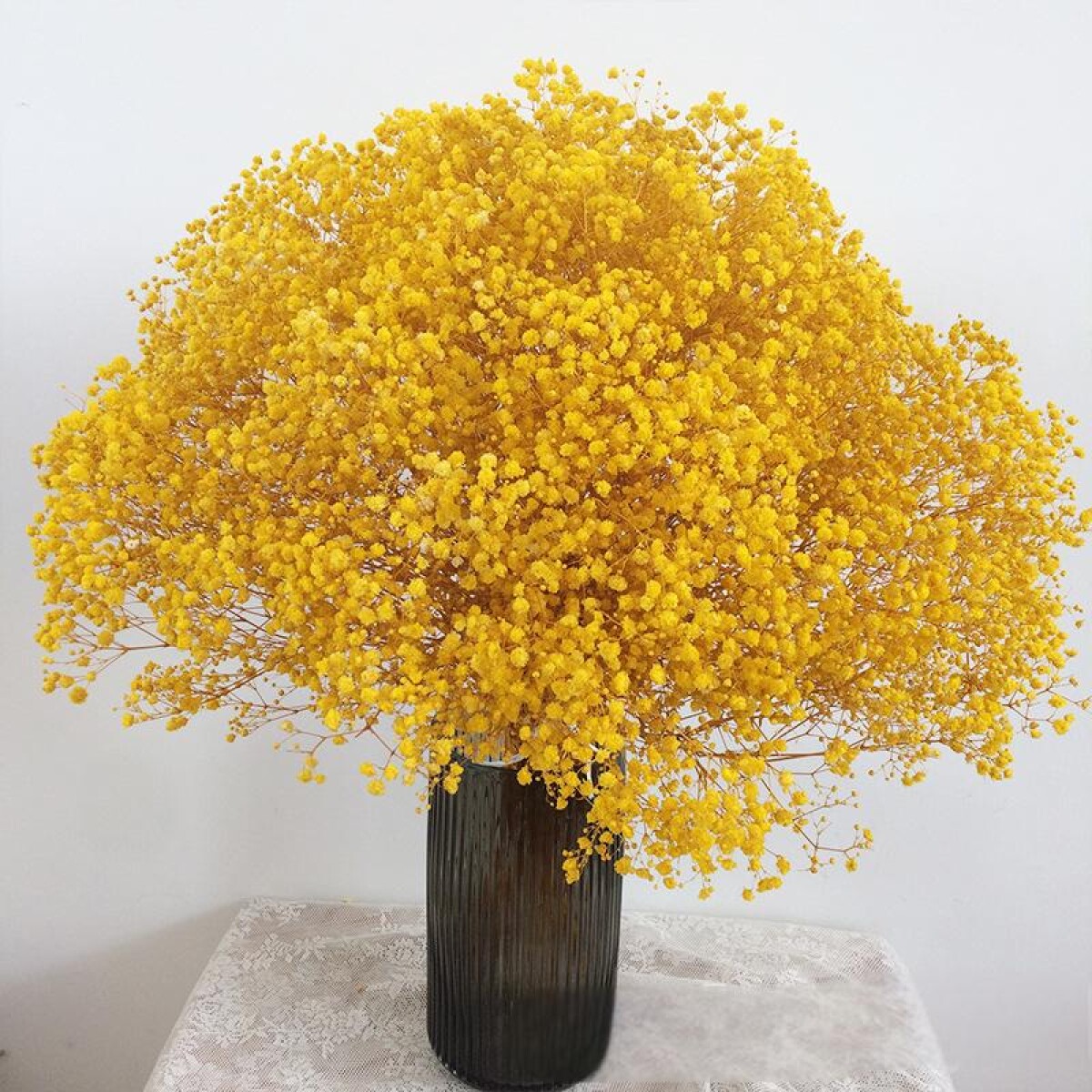 Ramo Frondoso De Flores Secas - Amarillo 