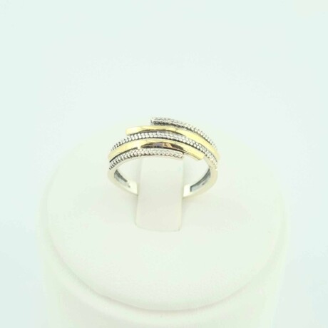 Anillo de Plata 925 con double de Oro 18k. Anillo de Plata 925 con double de Oro 18k.