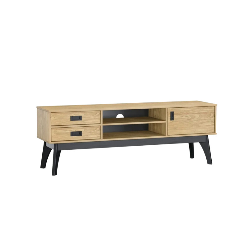 Rack Tv Living Lumax 2 Cajones 1 Puerta 100% Madera Maciza Rack Tv Living Lumax 2 Cajones 1 Puerta 100% Madera Maciza