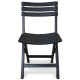 Set x2 Silla Plegable Simil Madera + Mesa Plegable NEGRO