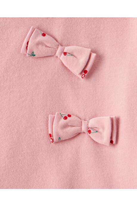 Set dos piezas de algodón, pantalón y buzo, rosado, diseño cerezas. Talles 2-5T Set dos piezas de algodón, pantalón y buzo, rosado, diseño cerezas. Talles 2-5T