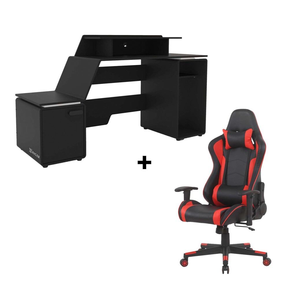 SILLA C/PARLANTE + ESCRITORIO GAMER SPACE 2 XT