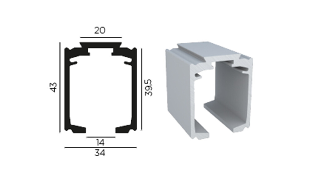 Perfil superior para RO 82 y Articolato RM 003 - 2 mts Perfil Superior Para Ro 82 Y Articolato Rm 003 - 2 Mts