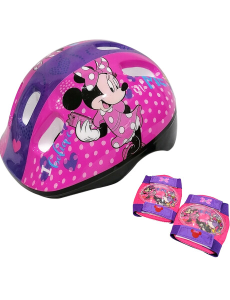 Set Disney de casco y rodilleras Minnie