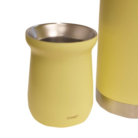 Combo Comet Acero Inox Termo 750Ml Manija Fija + Mate 160Ml Amarillo