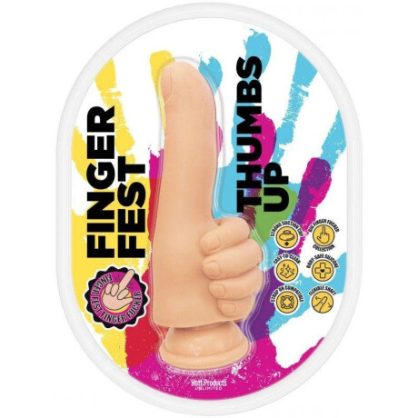 Finger Fest Thumbs Up Silicone Dildo - Vanilla Finger Fest Thumbs Up Silicone Dildo - Vanilla