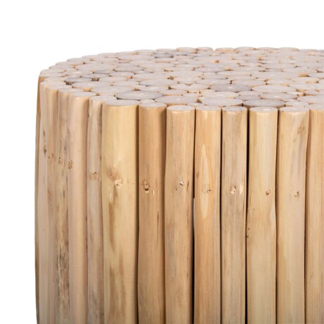 MESA AUXILIAR MADERA NATURAL-BEIGE CYLINDER NATURAL