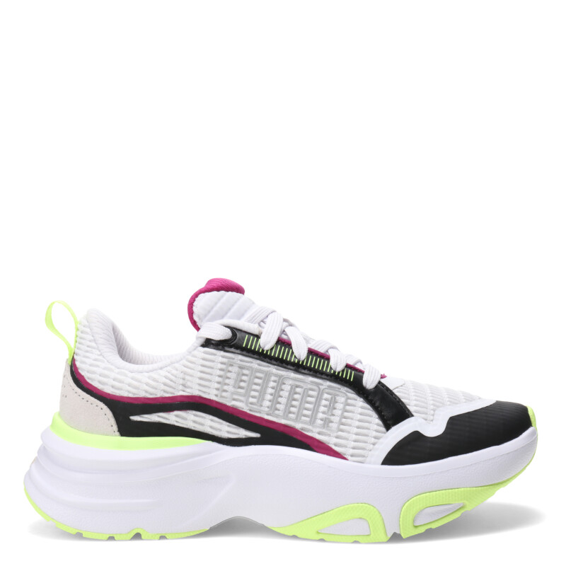 Championes de Mujer Puma Softride Divine Running Blanco - Negro - Fluor