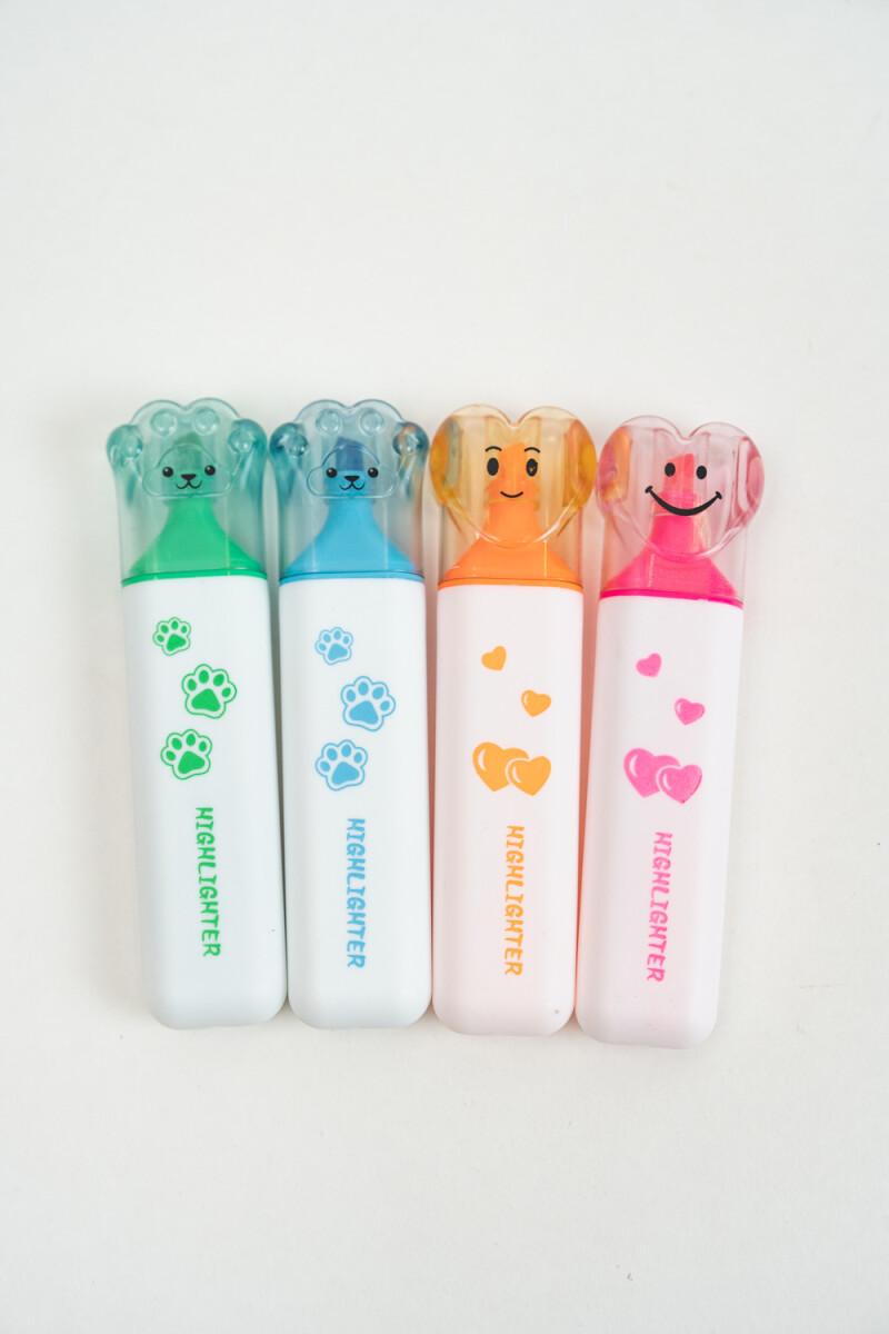 Resaltador Lior, 4 Pcs - Estampado 2 