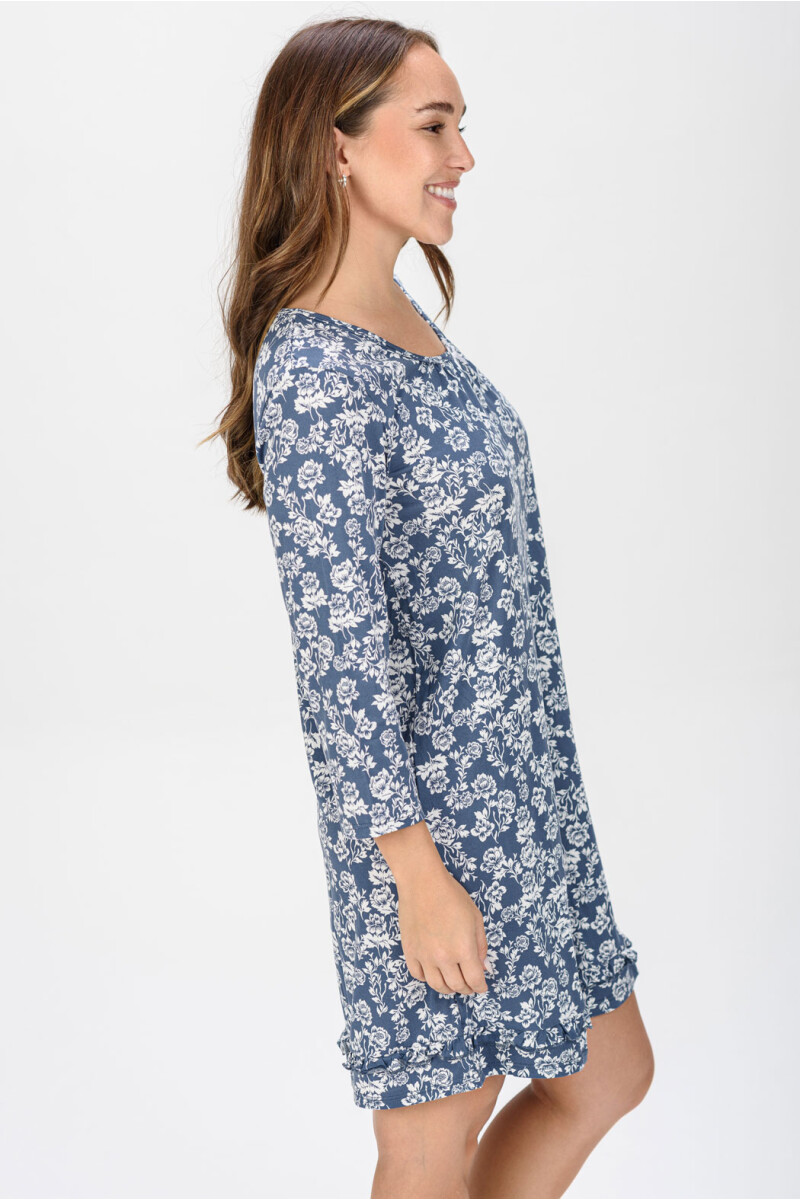 CAMISÓN ESTAMPADO ESTAMPADO AZUL