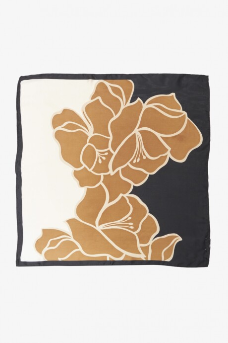 Pañuelo estampado floral negro