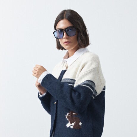 CARDIGAN RABBIT Azul Marino