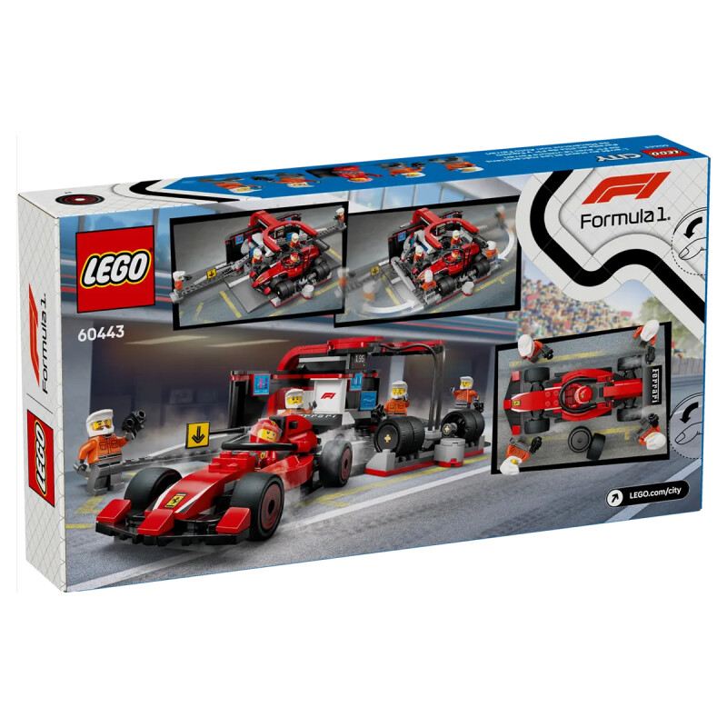 Formula 1 Lego Box Equipo de Mecánicos con Coche Ferrari Formula 1 Lego Box Equipo de Mecánicos con Coche Ferrari