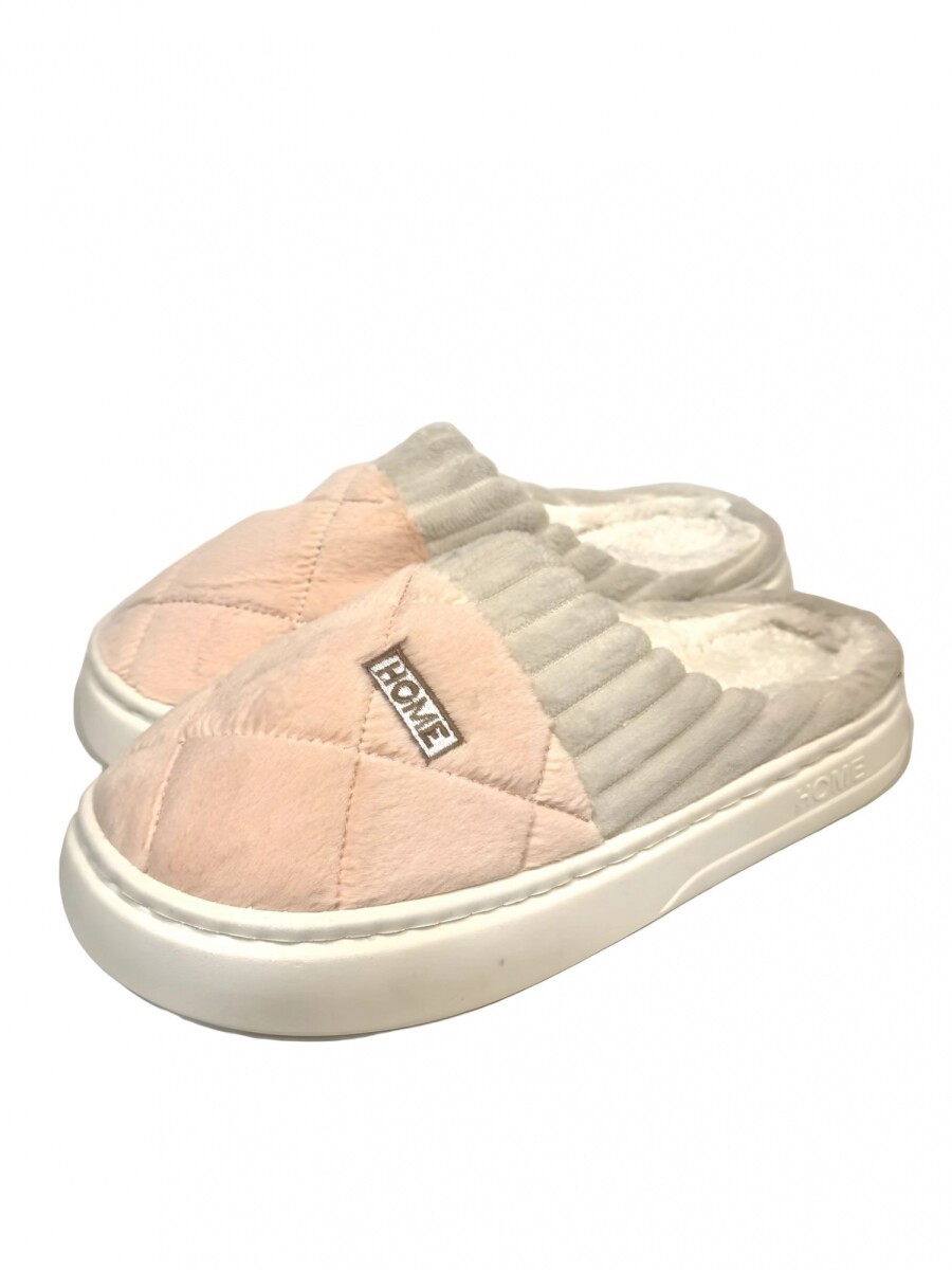 Pantufla de Felpa Super Abrigadas Antideslizante Unisex - Rosa 