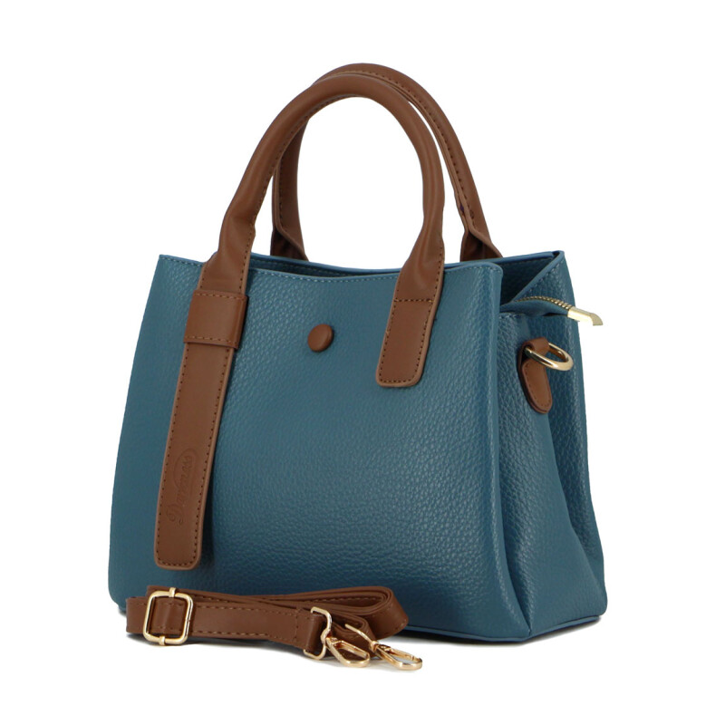 Cartera Mujer Darkness Con Correa Azul-marron