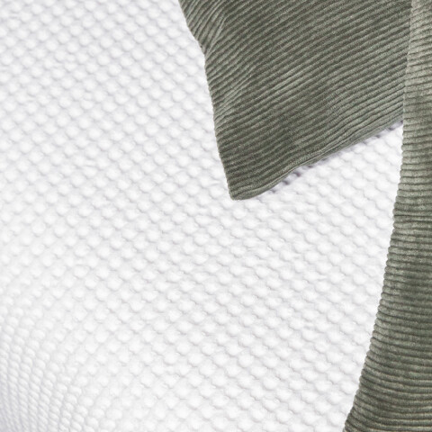 Manta tejida algodón 185x130cm blanco