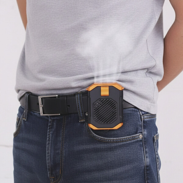 Ventilador Portatil C/ Linterna Usb Power Bank 5 Velocidades Color Negro