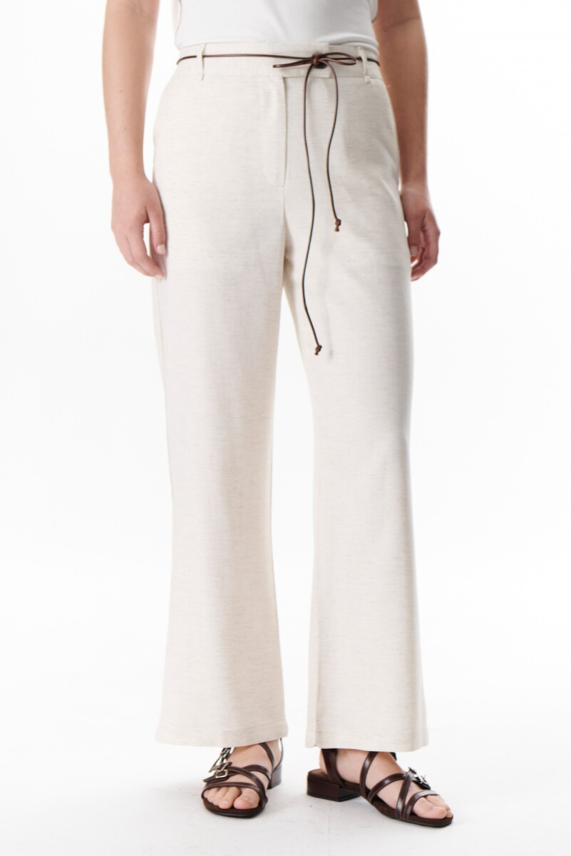 PANTALON LINO LYRIO - BEIGE 