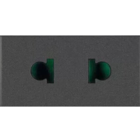 MODULO TOMA EUROAMERICANO 2x16A universal NEGRO NEVE UP MODULO TOMA EUROAMERICANO 2x16A universal NEGRO NEVE UP