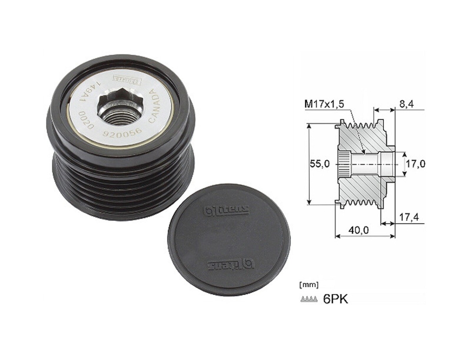 Polea Alternador Marcha Libre Subaru Forester 13-25 