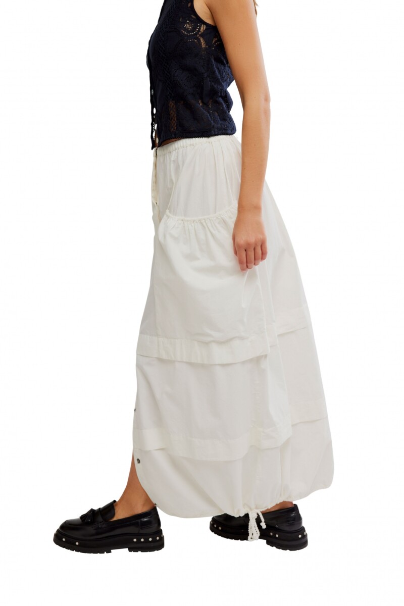 Pollera Eloise Maxi Blanco