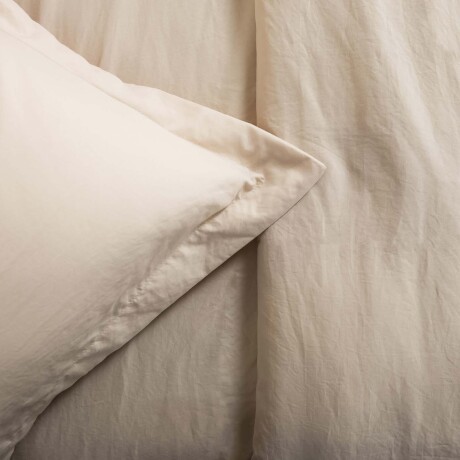SET FUNDAS ALMOHADA POLIESTER NATURAL-BEIGE PREWASHED ARENA
