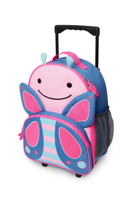 Mochila con rueditas, diseño mariposa Sin color