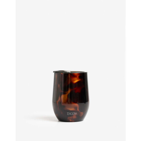 Vaso Metálico Estampa Carey Combinacion Marmol