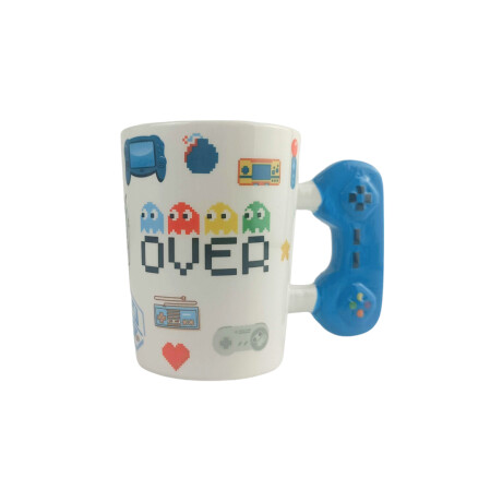 Taza De Cerámica Modelo Joystick Azul