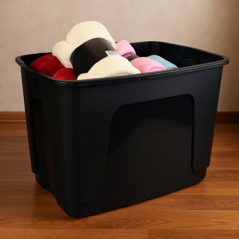 Set x2 Caja organizadora 80 lts Alta NEGRO